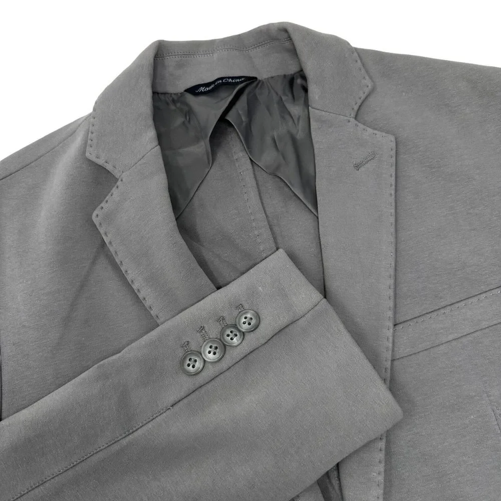 RED SAKS FIFTH AVENUE Mens Gray Sport Coat Blazer‎ Gray Cotton Spandex Small